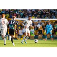 Oakland Roots' Jeciel Cedeño in action